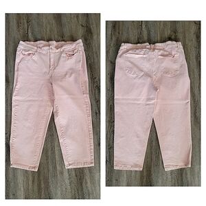 Addition Elle Plus Pants Coral Salmon Denim Size 22 #788